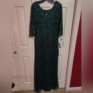 Adrianna Papell beaded mermaid gown